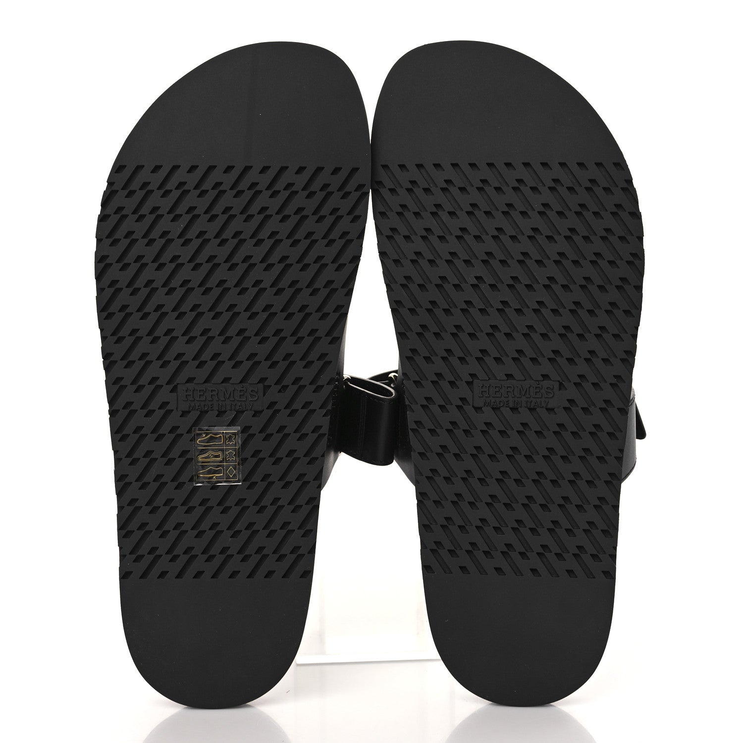 Hermes Calfskin Mens Chypre Sandals 42.5 Black 5 of 8