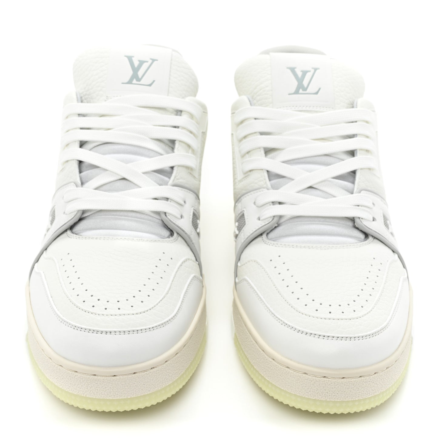 Calfskin Mens LV Trainer Sneakers 9.5 White