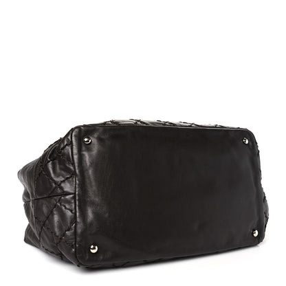Chanel Calfskin Drawstring CC Bucket Bag Dark Brown 4 of 10