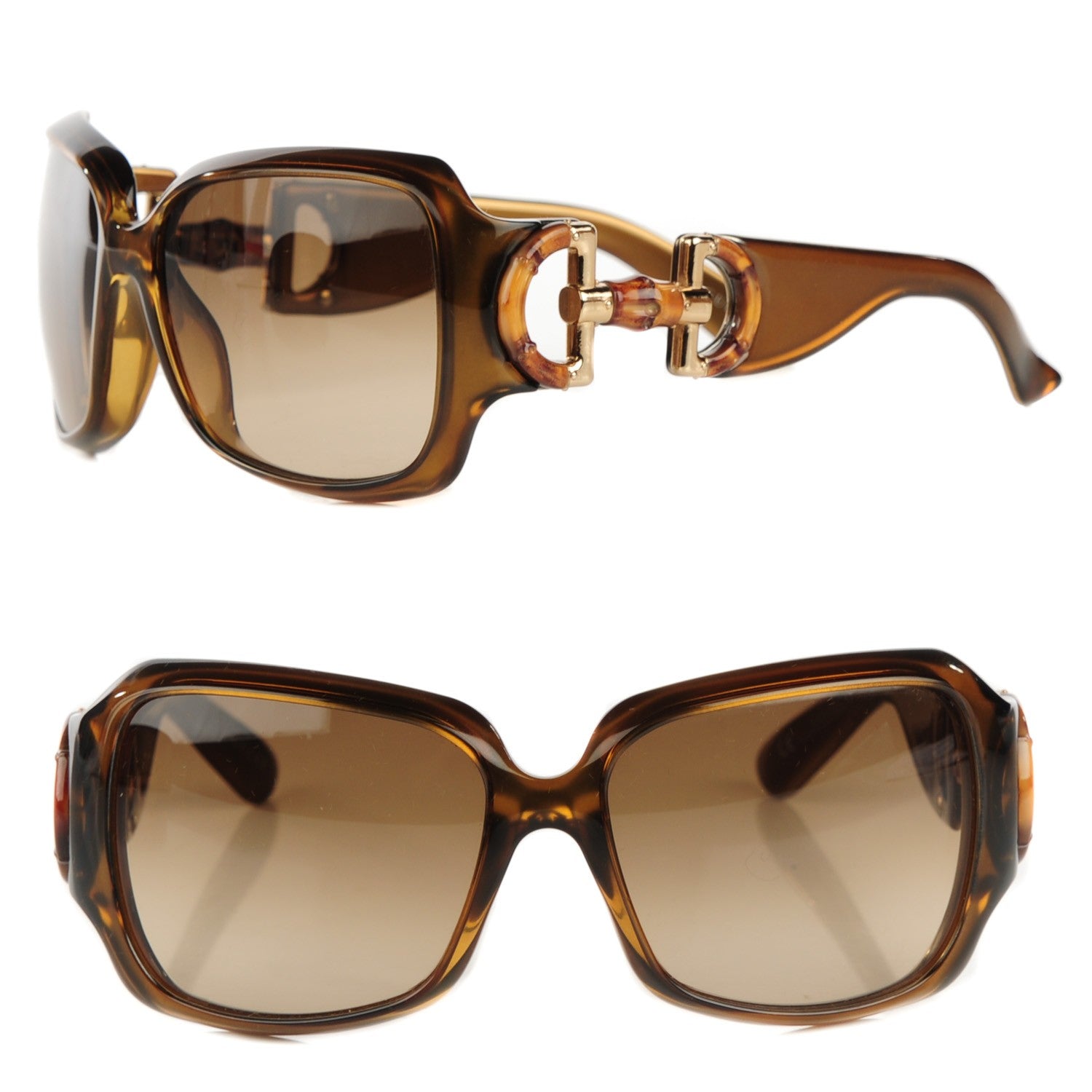 Gucci Bamboo Horsebit Sunglasses Tortoise GG 2969/S Brown 1 of 7