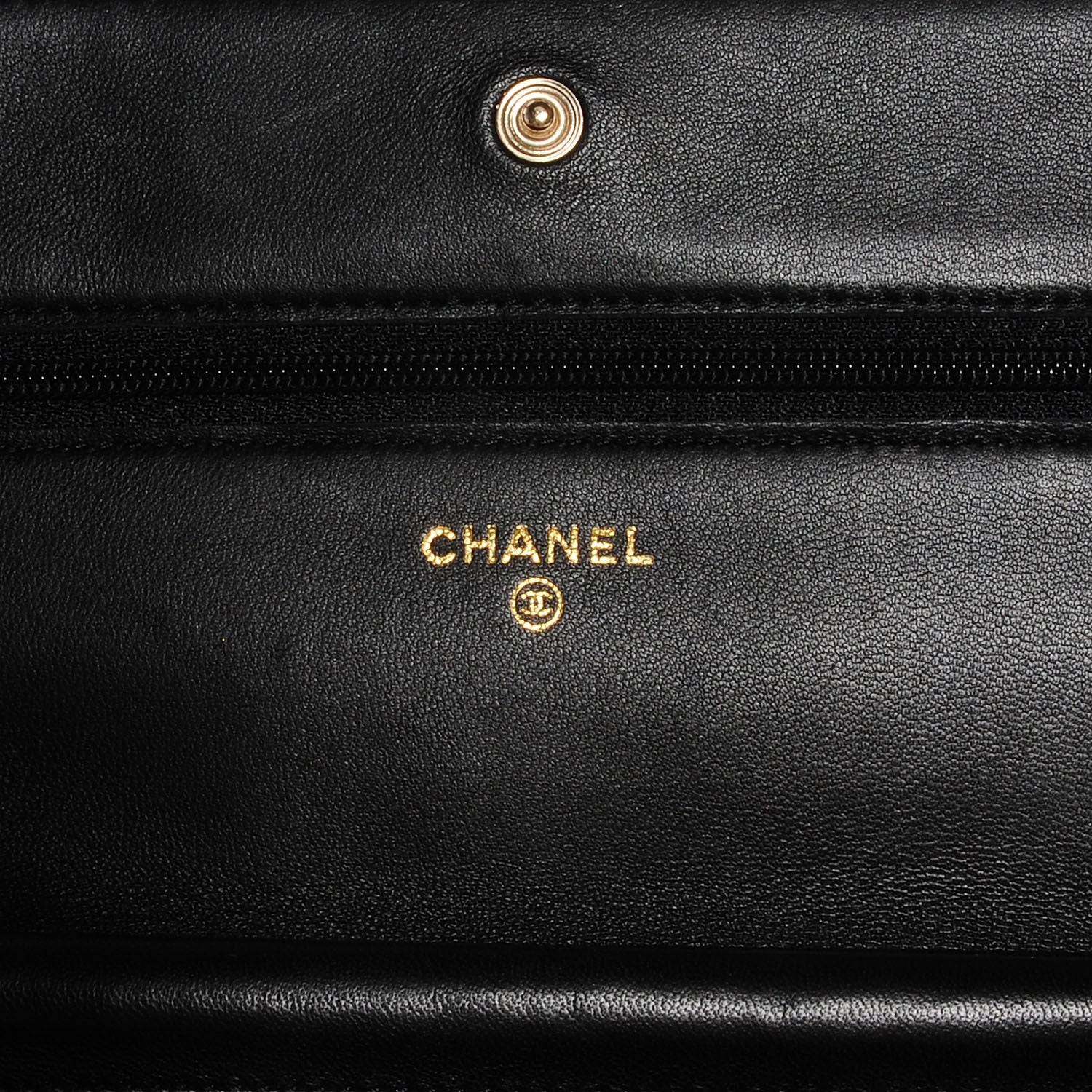 Chanel Lambskin Camellia Wallet on Chain WOC Black 5 of 8