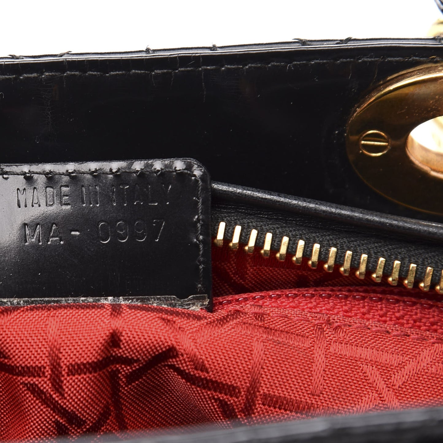 Patent Cannage Medium Lady Dior Black