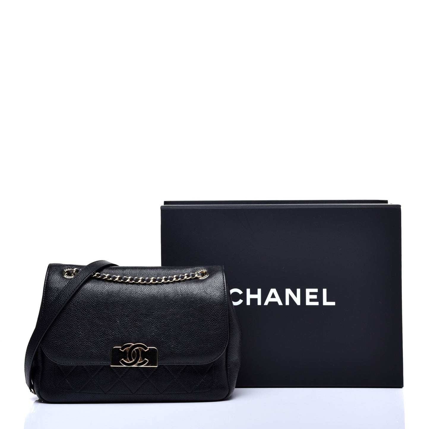 Caviar Quilted Small Flap Black