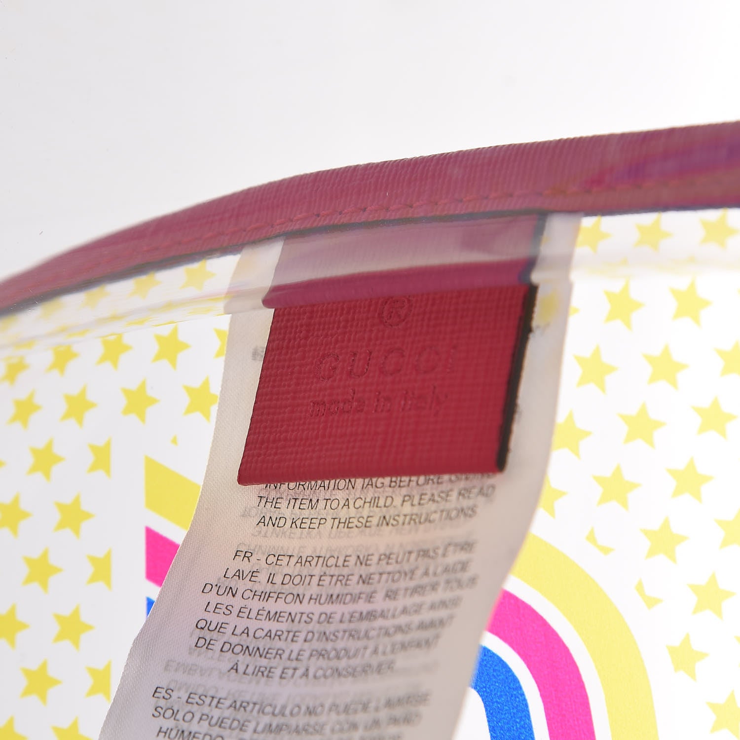 Gucci Vinyl Gucci Amour Stars Childrens Tote Multicolor Glass Bright Fuxia 6 of 10