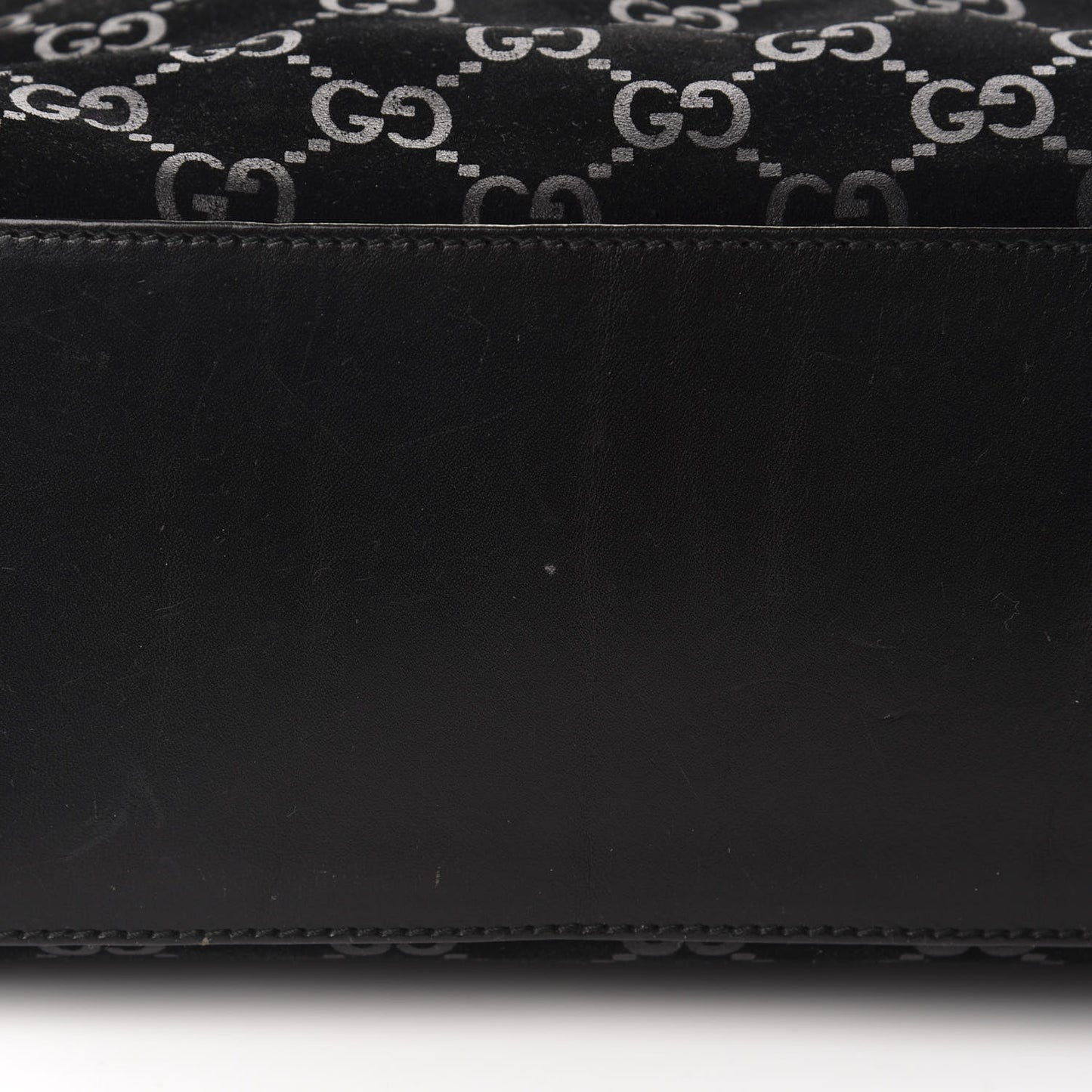 Suede Monogram Hobo Black
