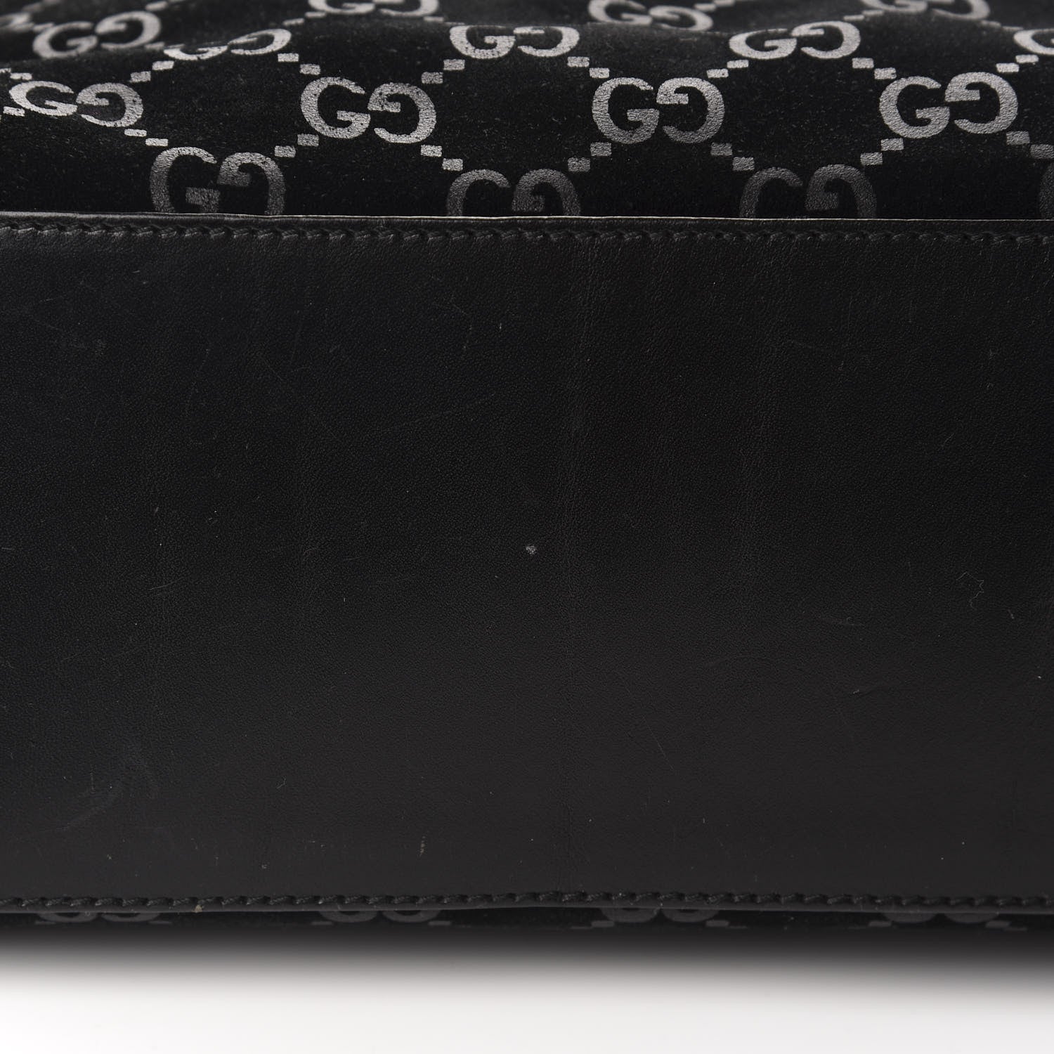 Gucci Suede Monogram Hobo Black 13 of 14