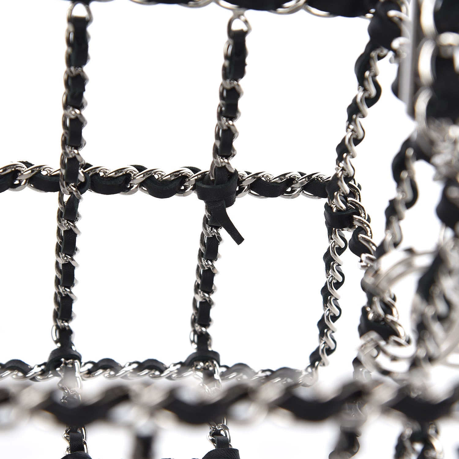 Chanel Brass Calfskin Grocery By Minaudiere Shopping Basket Silver 9 of 9