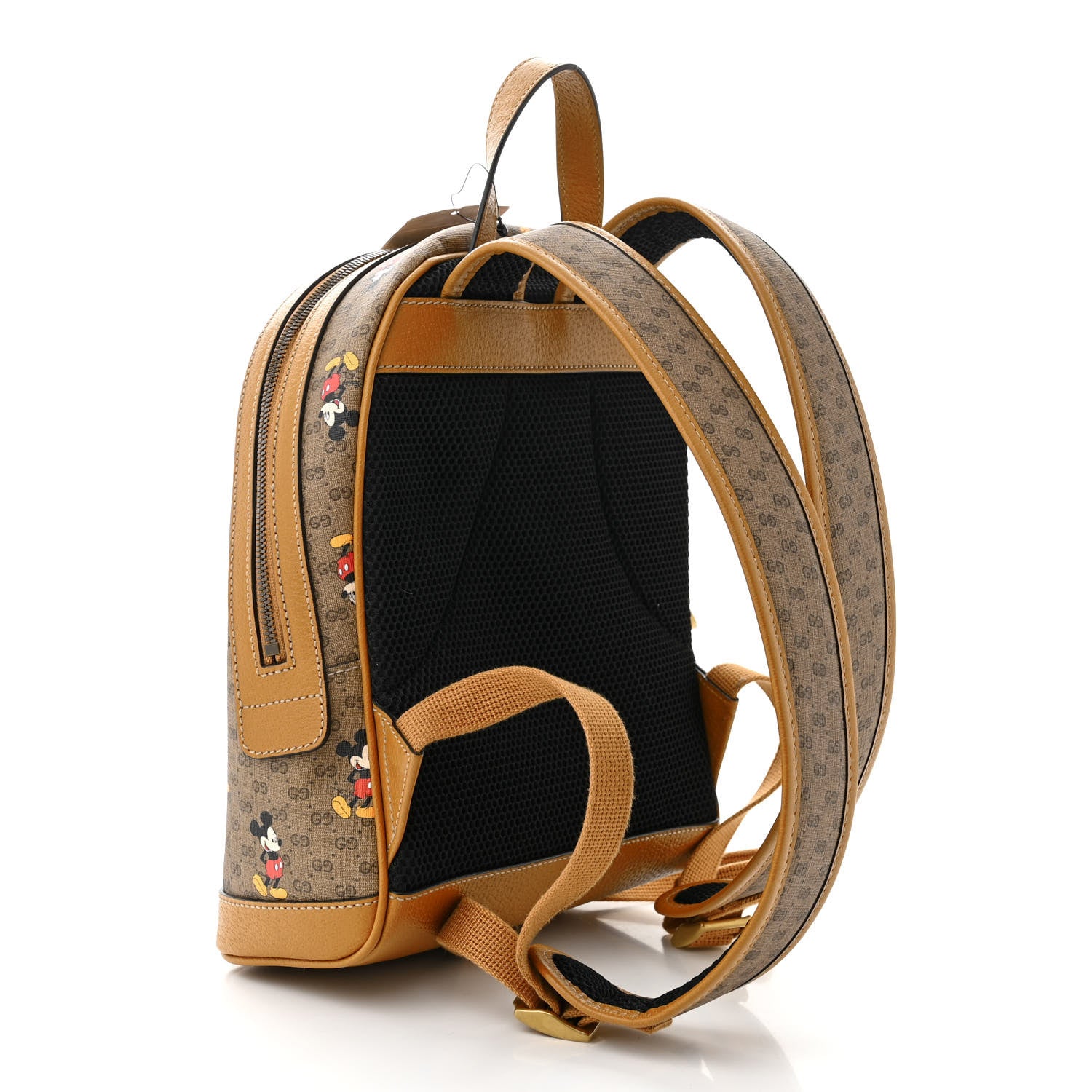 Gucci X DISNEY Mini Vintage GG Supreme Monogram Mickey Mouse Small Dome Backpack Beige Vintage Sun Oil 3 of 10