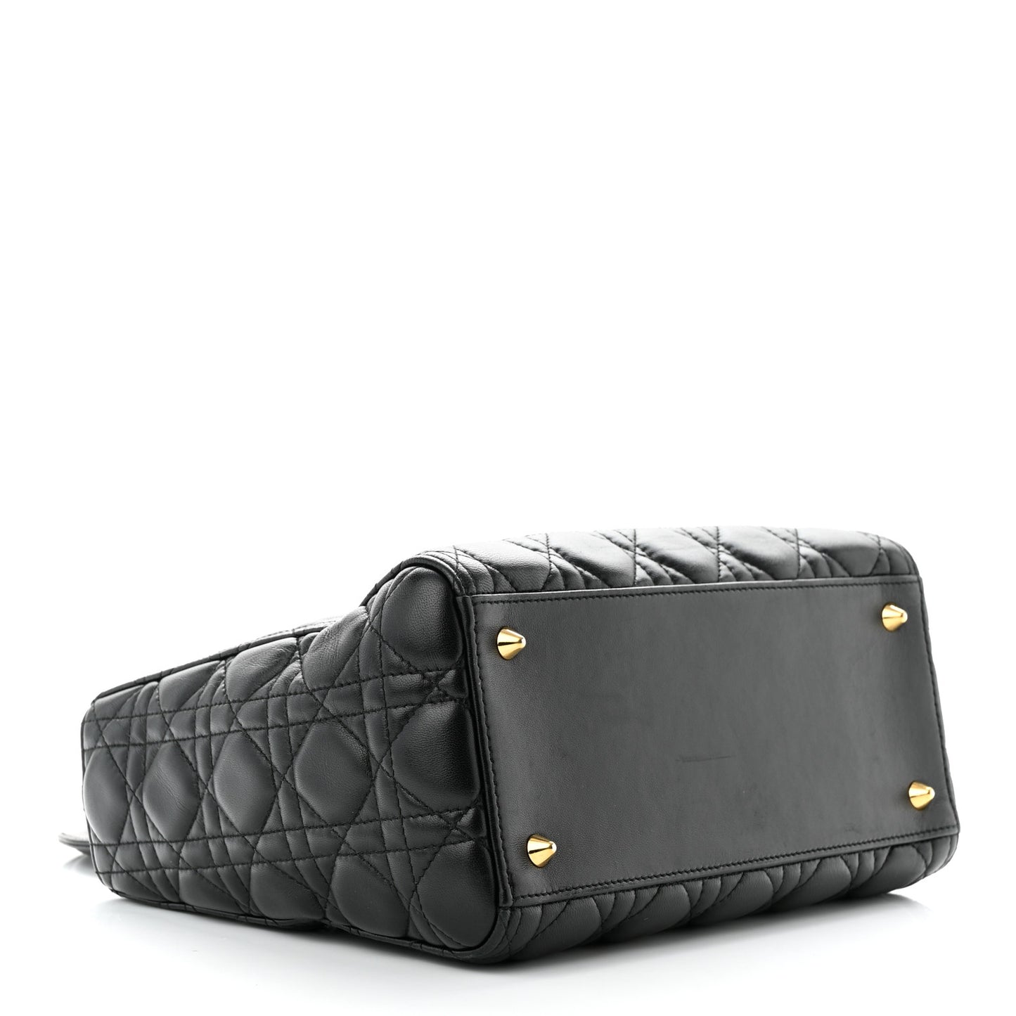 Lambskin Cannage Medium Lady Dior Black