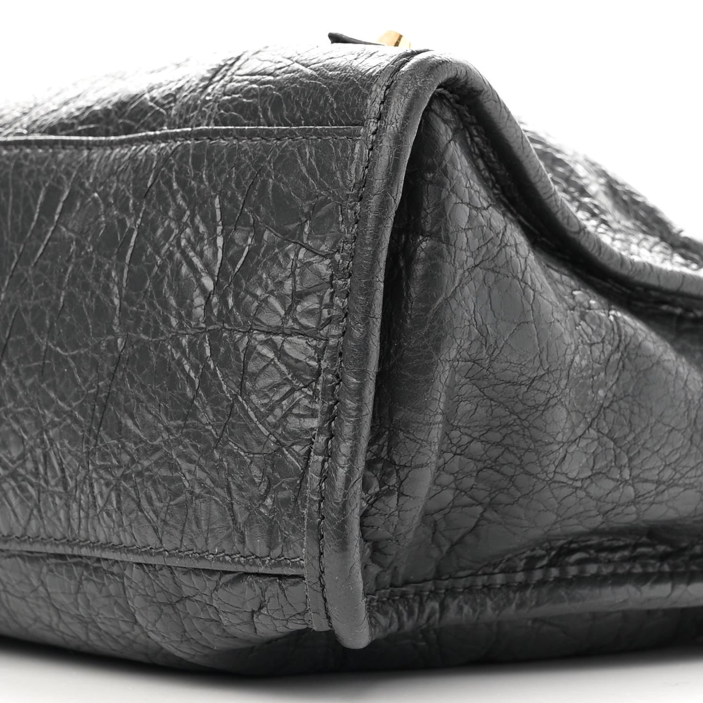 Agneau Classic Gold Hardware S City Gris Fossile