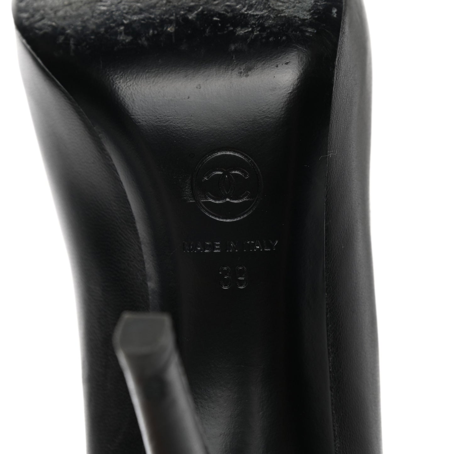 Lambskin Cap Toe CC Pumps 39 Black
