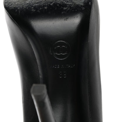 Chanel Lambskin Cap Toe CC Pumps 39 Black 6 of 10