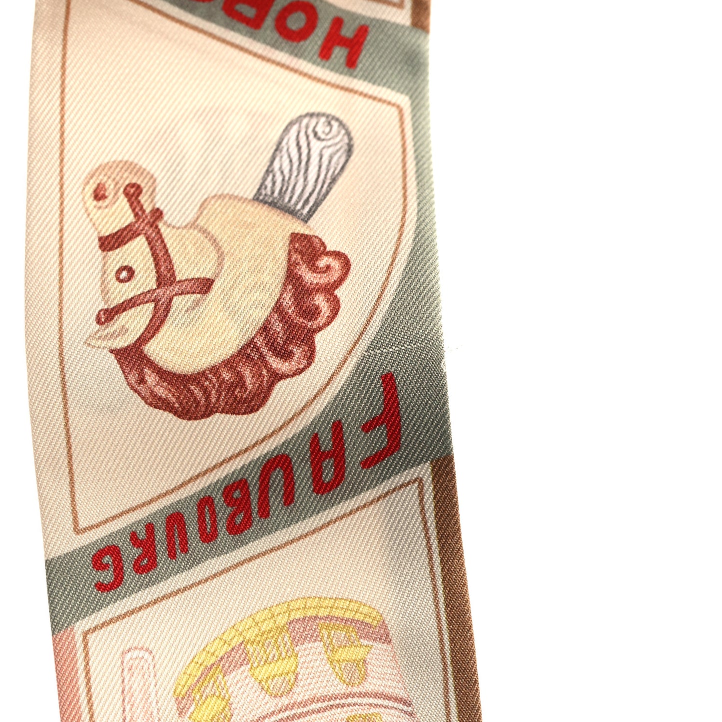 Silk Funny Ice Cream Twilly Beige Cream Vert