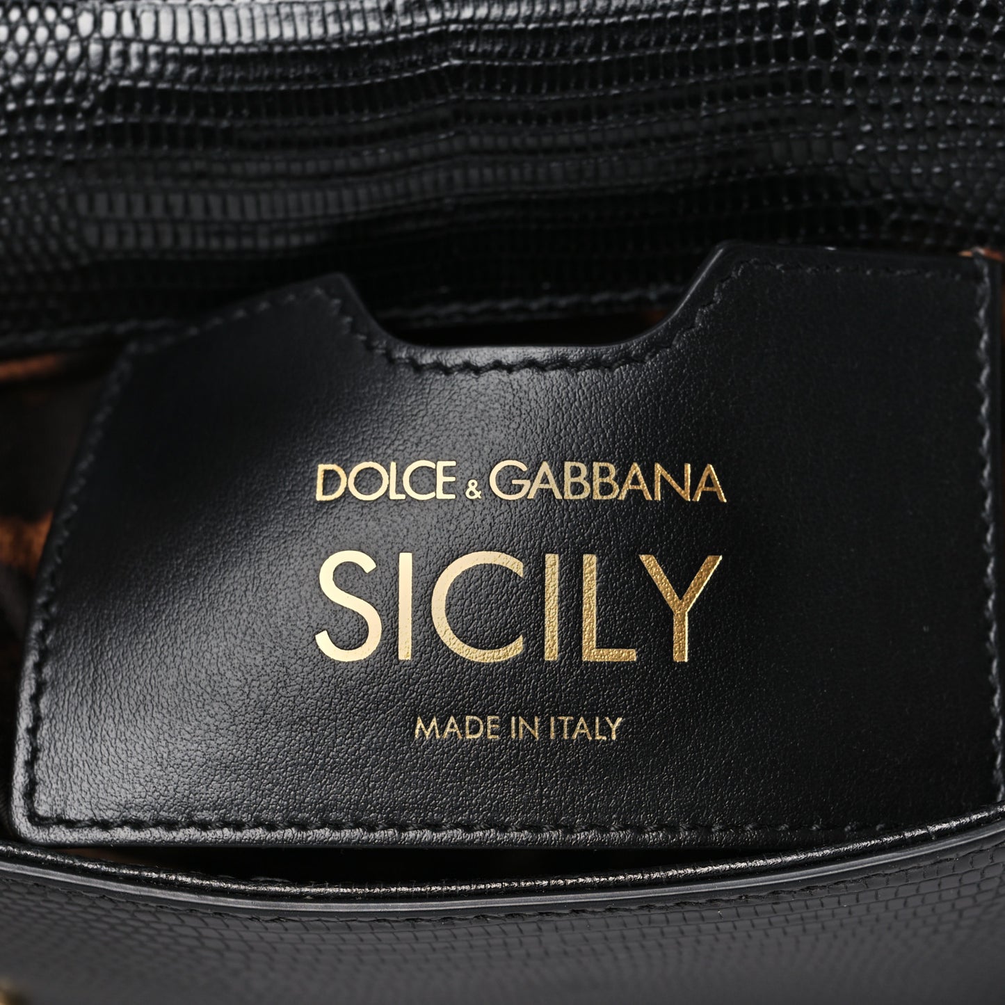 Stampa Iguana Crystal Small Miss Sicily Satchel Black