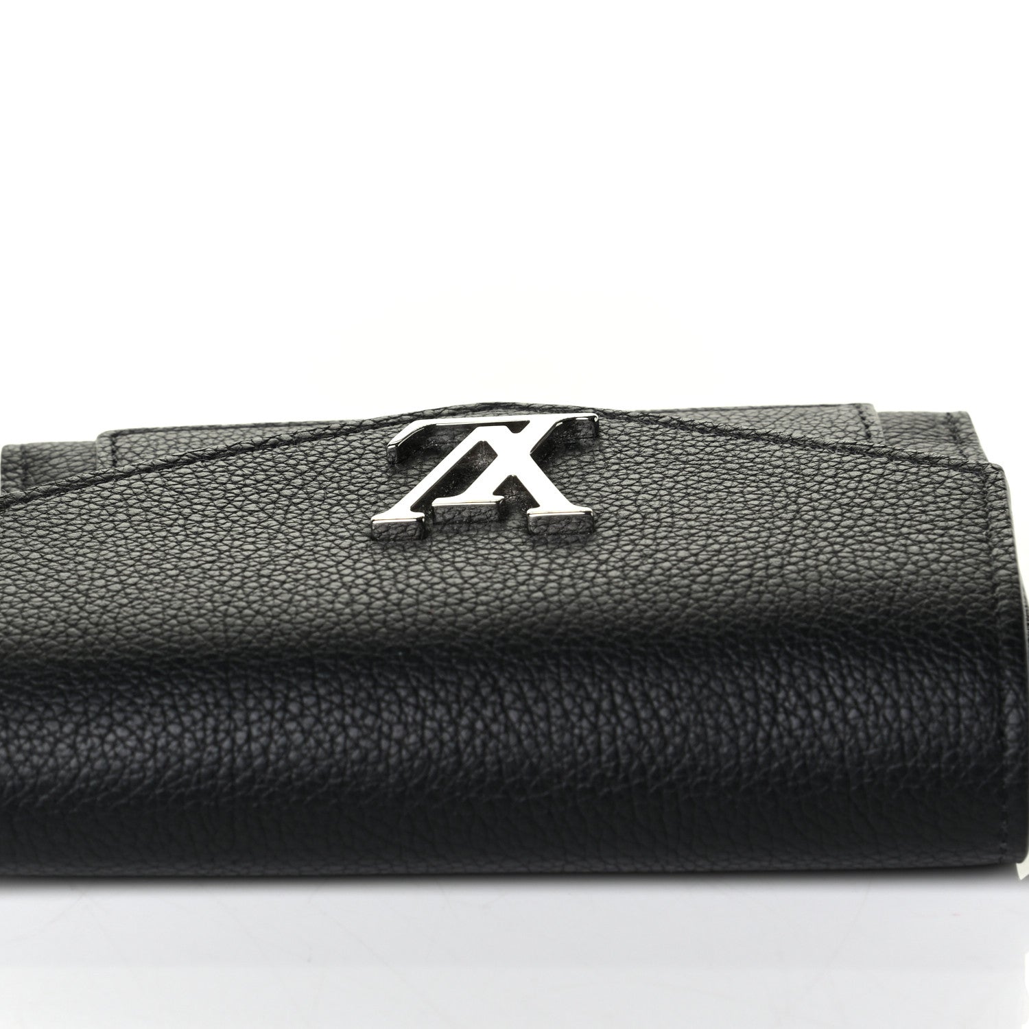 Louis Vuitton Soft Calfskin My Lockme Compact Wallet Black 6 of 8
