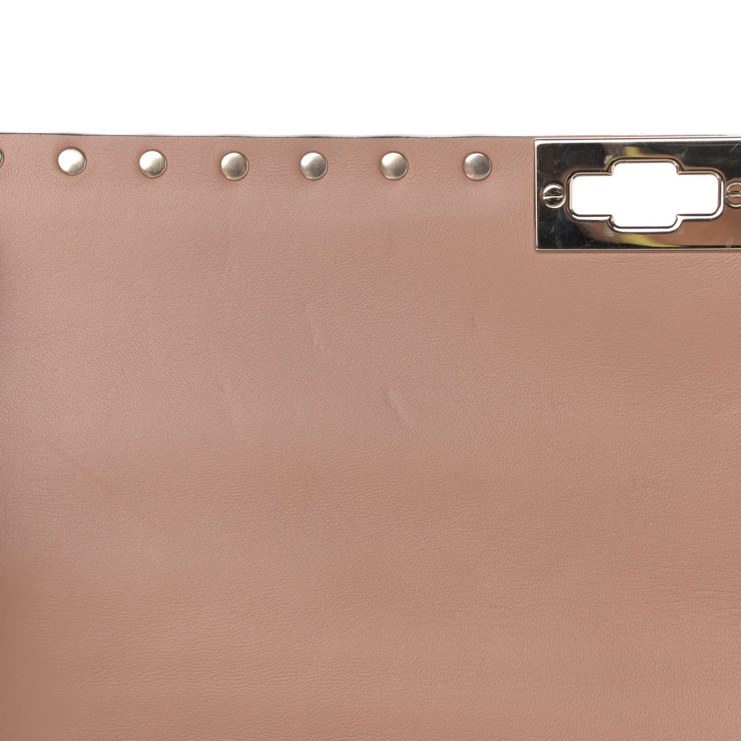 Nappa Large Rockstud Spike Shoulder Bag Soft Noisette