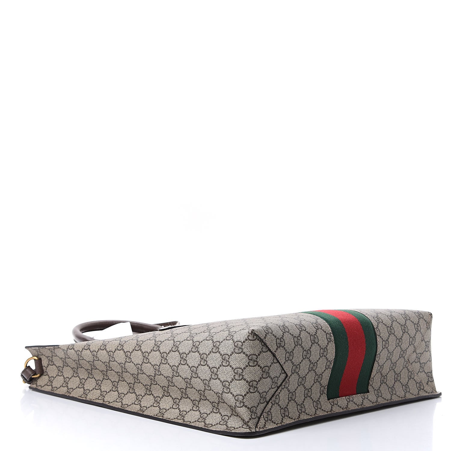 Gucci GG Supreme Monogram Web Animalier Bee Vertical Tote Brown 4 of 10