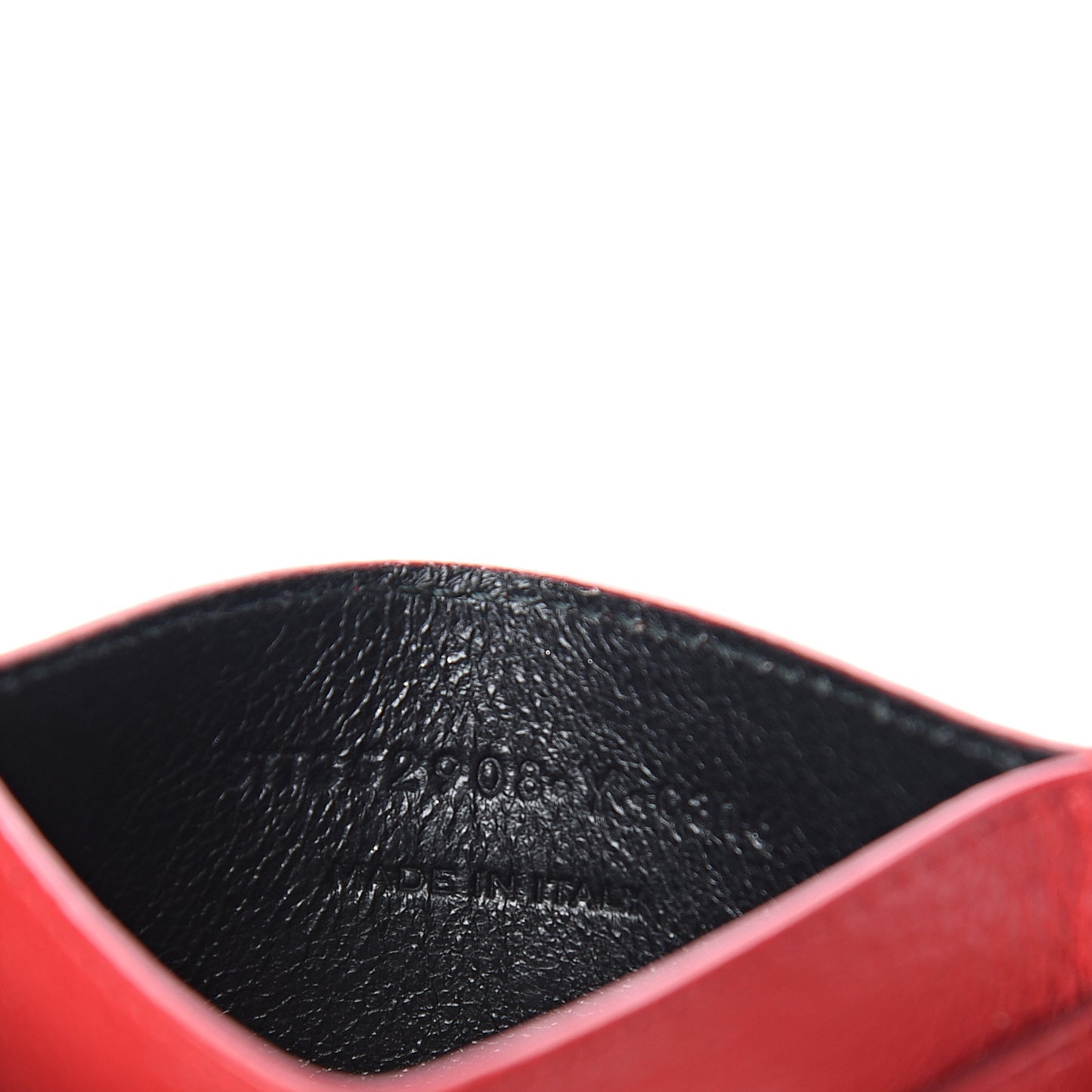 Textured Calfskin Belle De Jour Card Case Red
