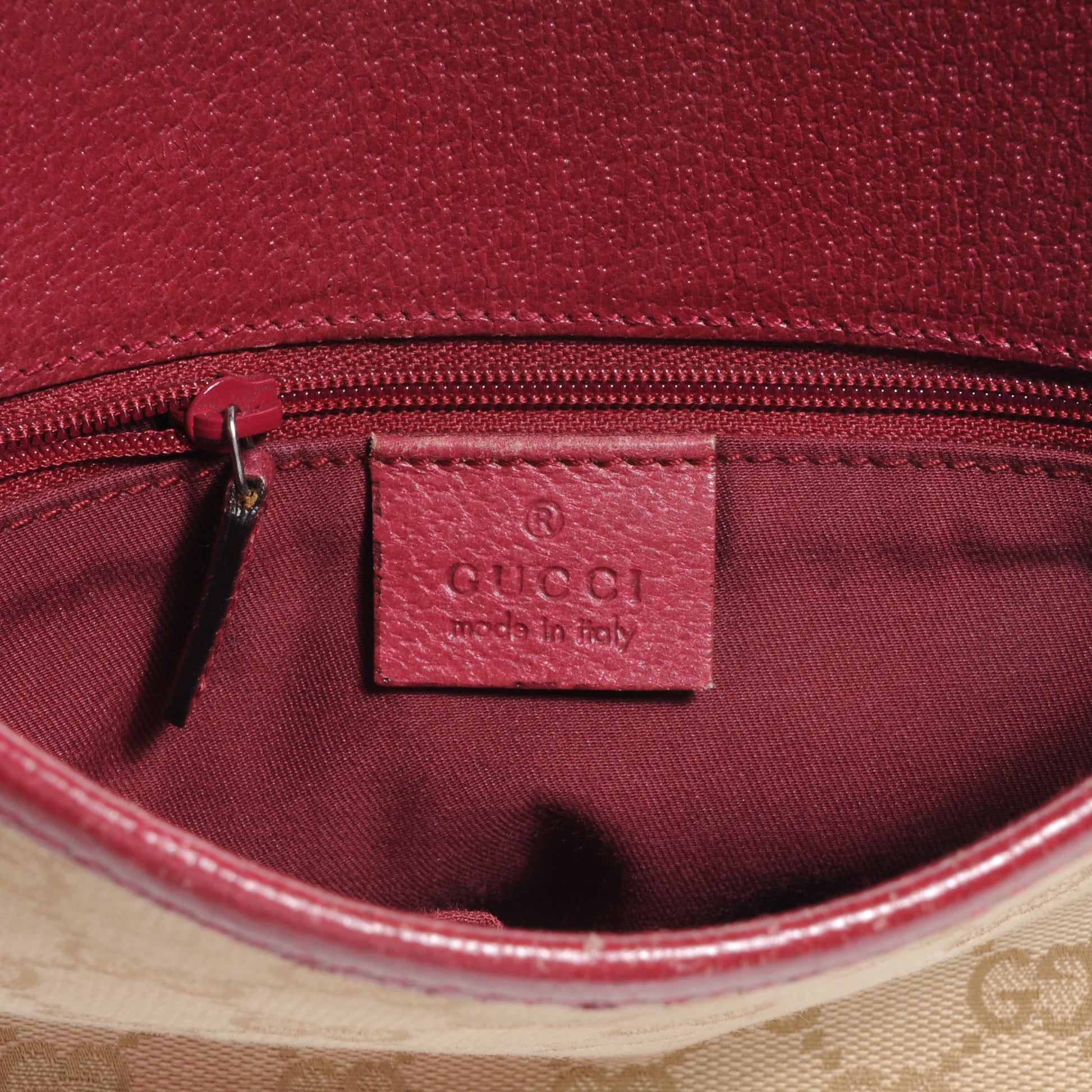 Gucci Monogram Eclipse Messenger Bag Red 5 of 9