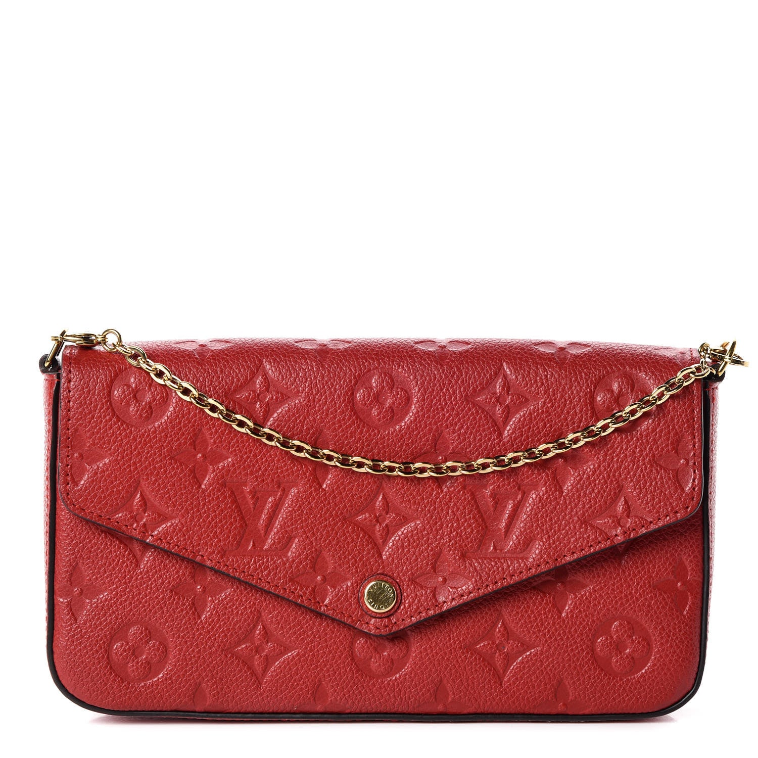 Louis Vuitton Empreinte Pochette Felicie Chain Wallet Cherry 1 of 9