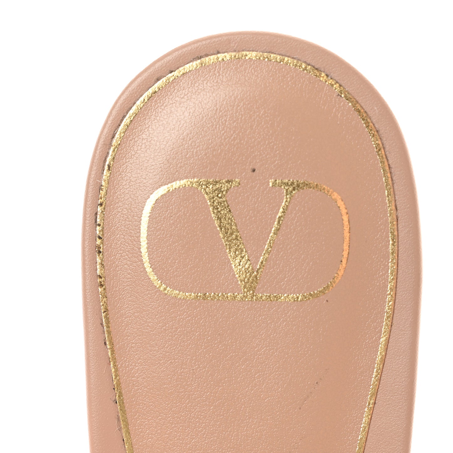 Calfskin Roman Stud Flat Slide Sandals 39.5 Rose Cannelle