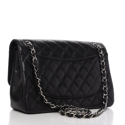Chanel Caviar Quilted Jumbo Double Flap Black 3 of 10