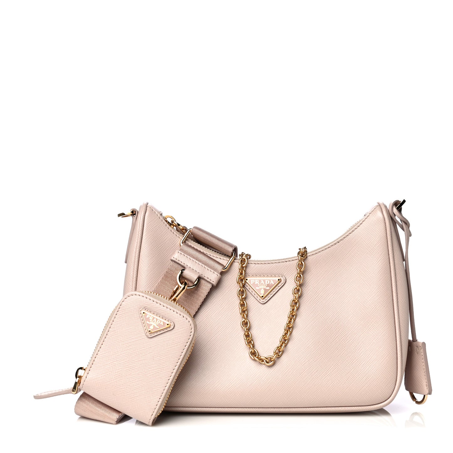 Saffiano Re-Edition 2005 Shoulder Bag Cammeo Beige