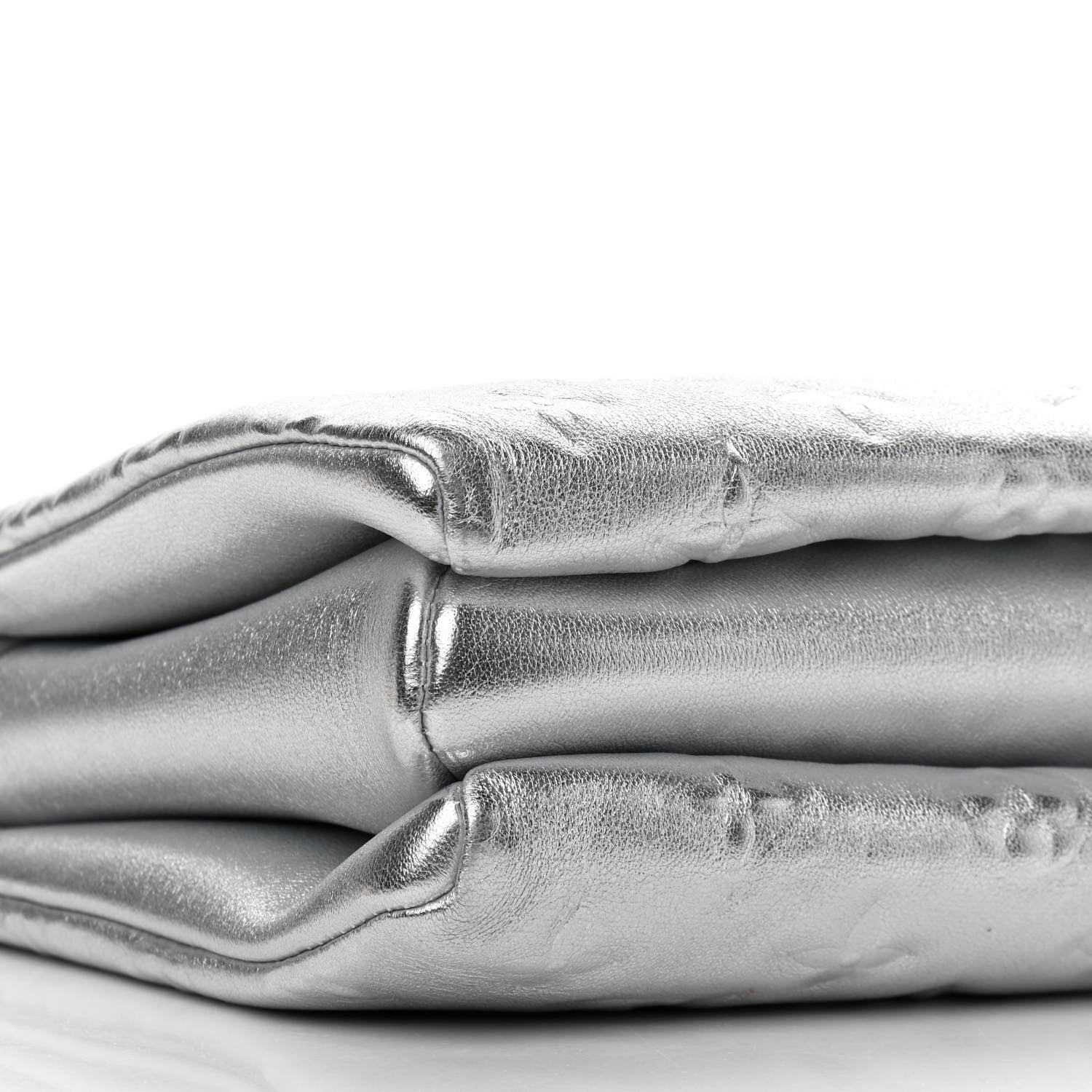 Louis Vuitton Metallic Lambskin Embossed Monogram Coussin PM Silver 9 of 10