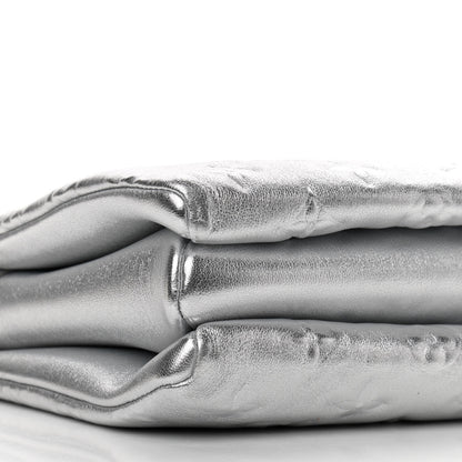 Louis Vuitton Metallic Lambskin Embossed Monogram Coussin PM Silver 9 of 10