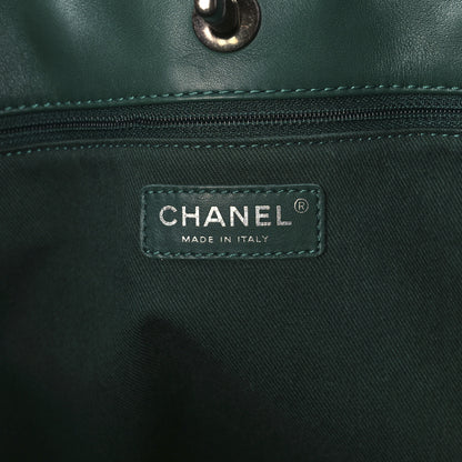Chanel Calfskin Quilted Large Shopping In Chains Tote Green 6 of 13