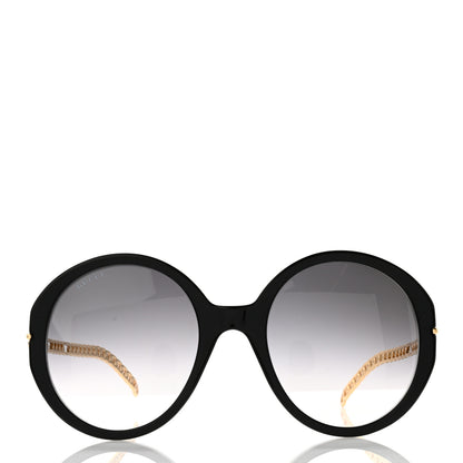 Gucci Acetate Detachable Charm Oversized Frame Round Sunglasses GG0726S Black 2 of 7