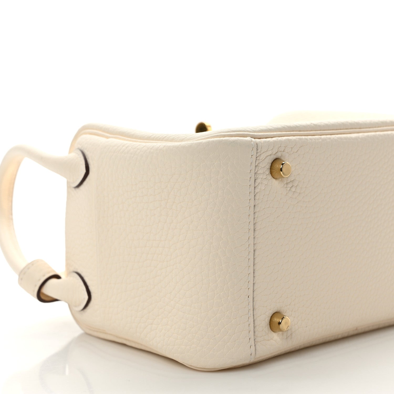 Hermes Taurillon Clemence Mini Lindy 20 Craie 8 of 12