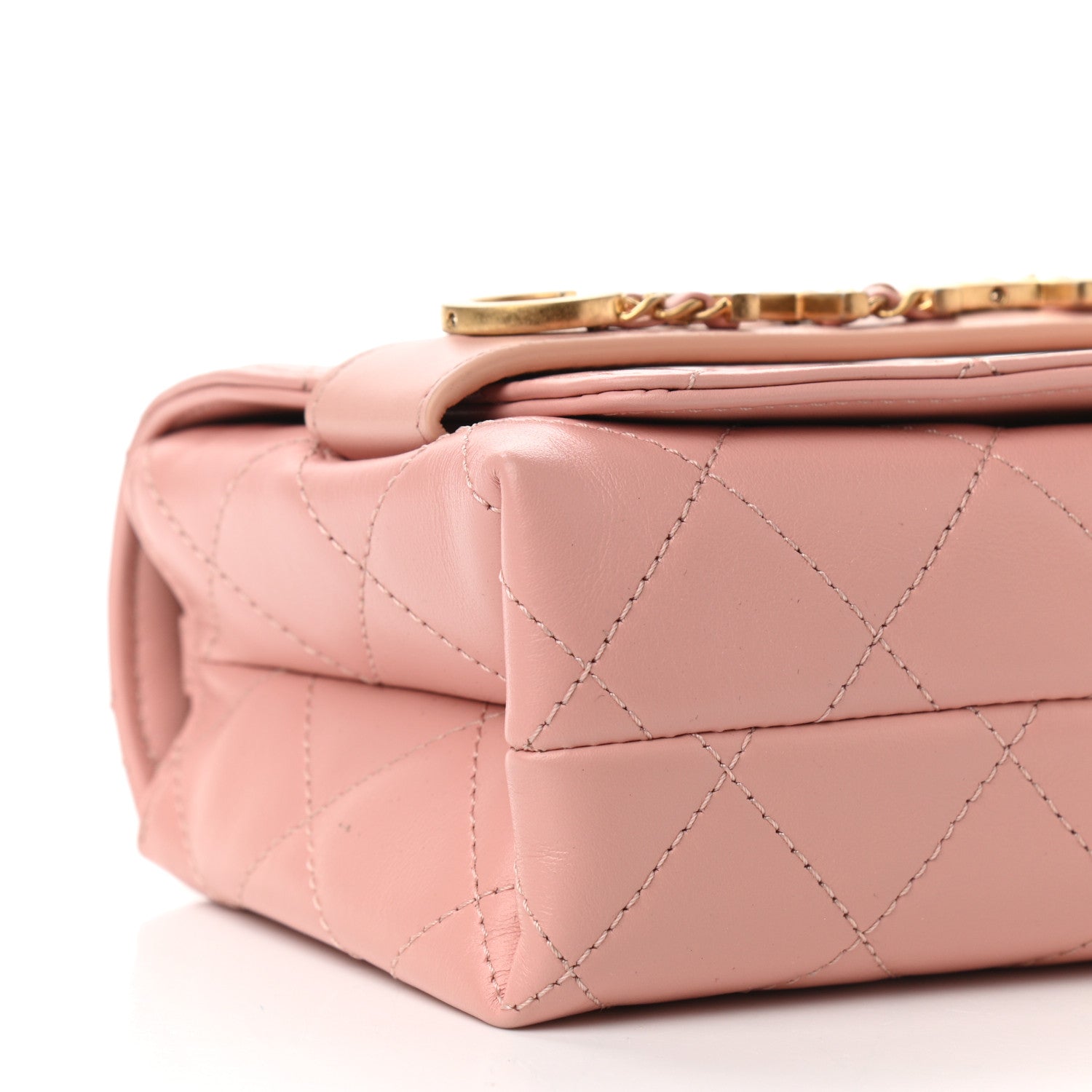 Chanel Calfskin Quilted Small Enchained Flap Light Pink 9 of 11