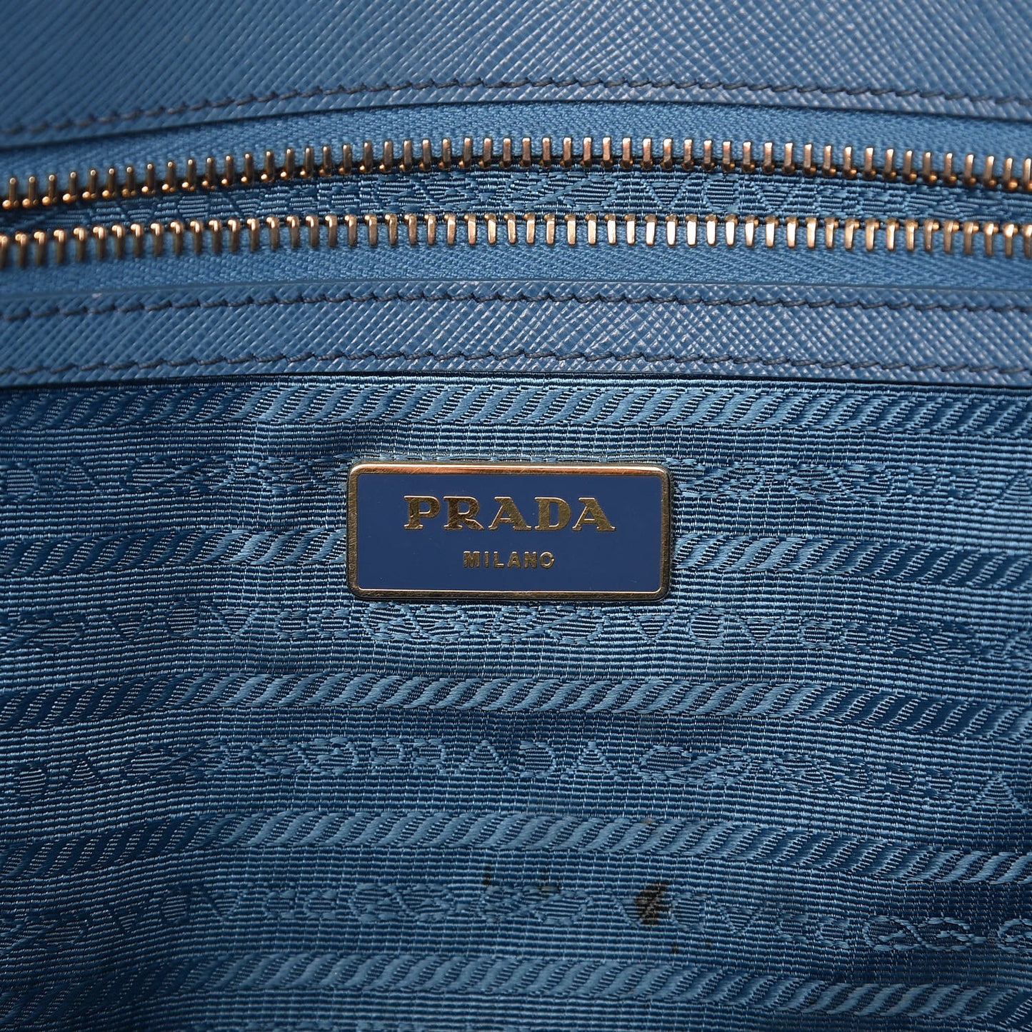 Saffiano Large Galleria Double Zip Tote Cobalto