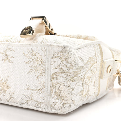 Christian Dior Canvas Embroidered Toile De Jouy Small Diorcamp Messenger White Gold 7 of 7