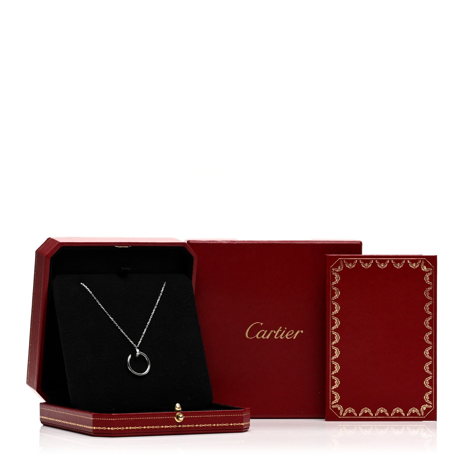 Cartier 18K White Gold Diamond Juste Un Clou Necklace 5 of 5