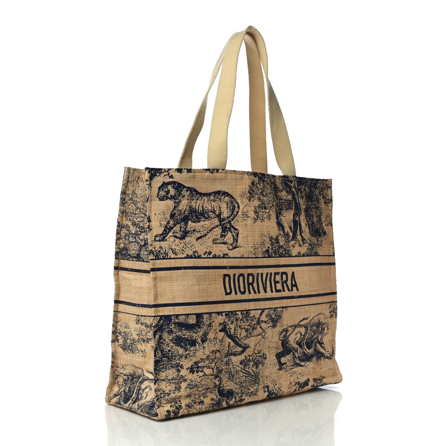 Straw Dioriviera Tote Beige