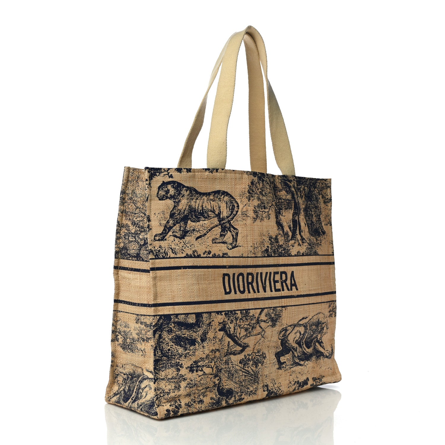 Christian Dior Straw Dioriviera Tote Beige 3 of 11