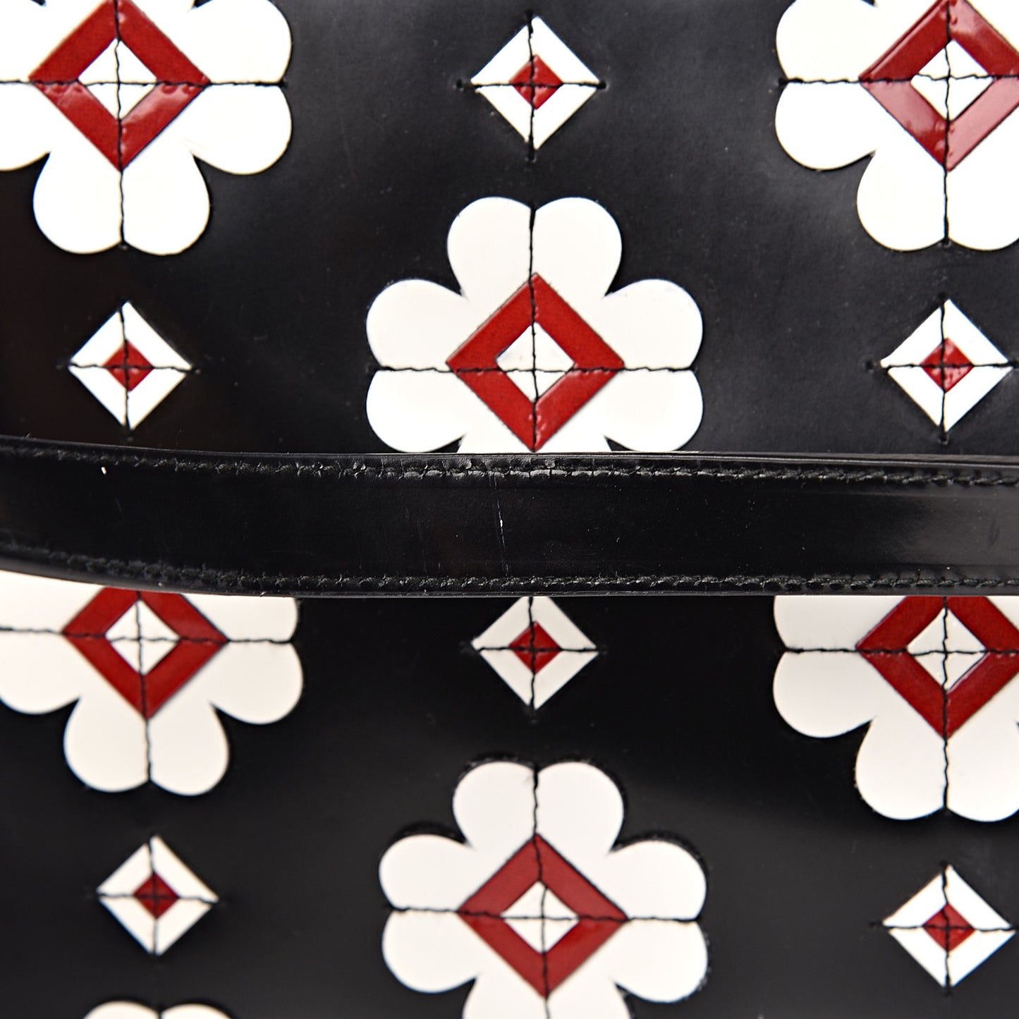 Spazzolato Floral Shopper Black White