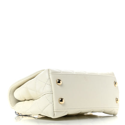 Chanel Caviar Quilted Extra Mini Coco Handle Flap White 5 of 10