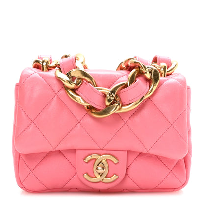 Chanel Lambskin Quilted Mini Funky Town Flap Pink 1 of 10