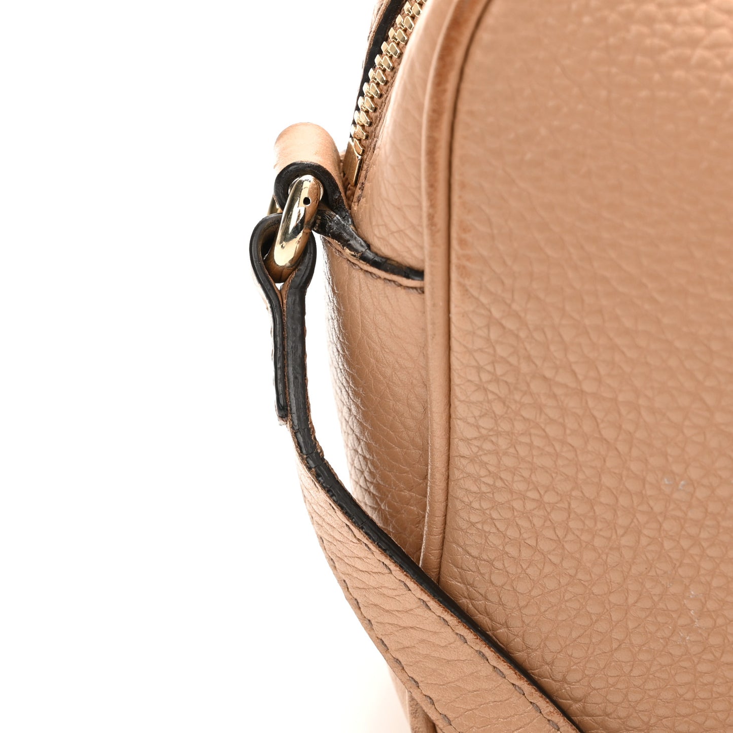 Pebbled Calfskin Small Soho Disco Bag Camelia