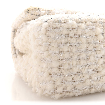 Chanel Tweed Patchwork Medium Double Flap White 9 of 10