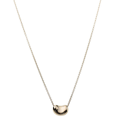 Tiffany 18K Yellow Gold 12mm Elsa Peretti Bean Pendant Necklace 1 of 7