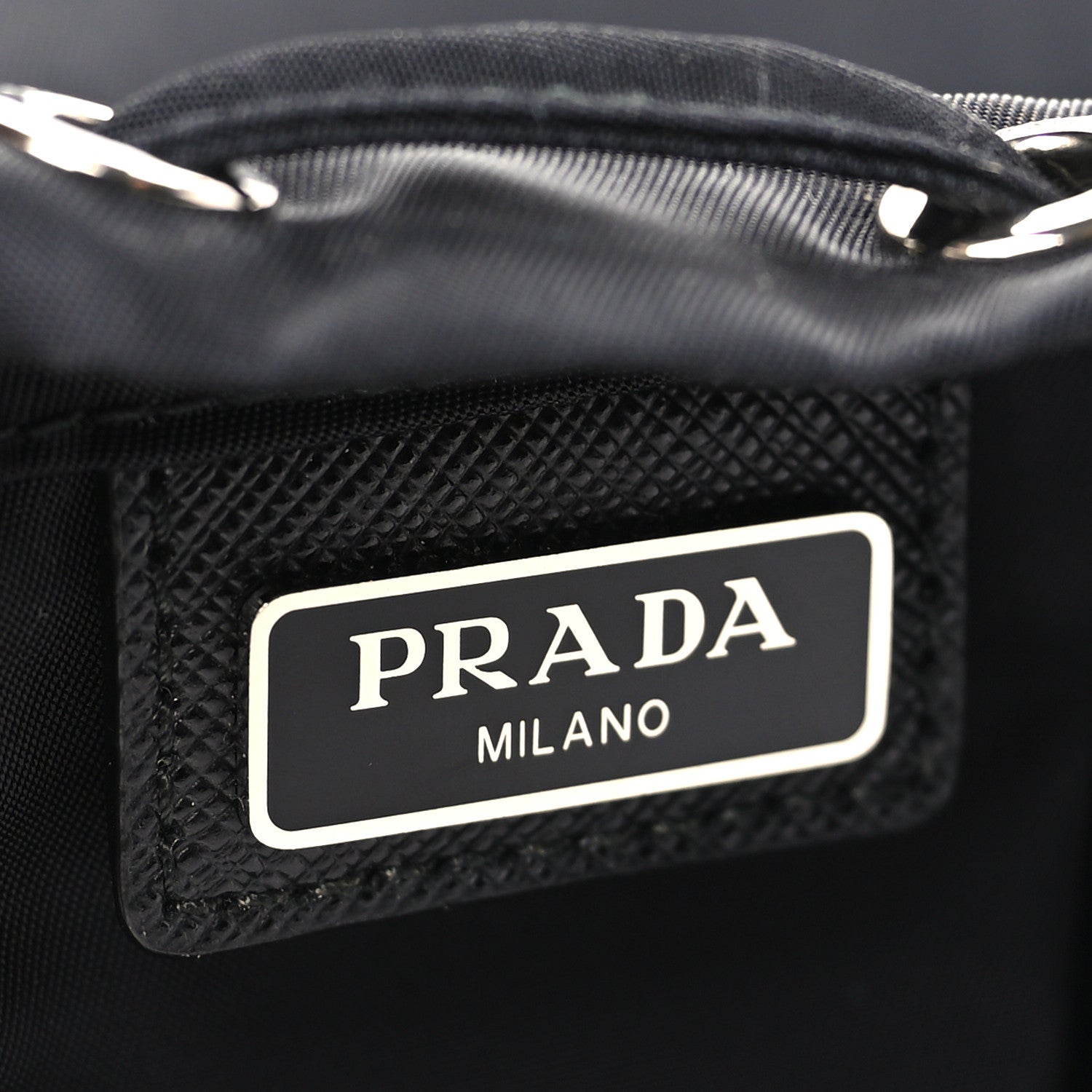 Prada Nylon Vela Drawstring Pouch Black 6 of 8
