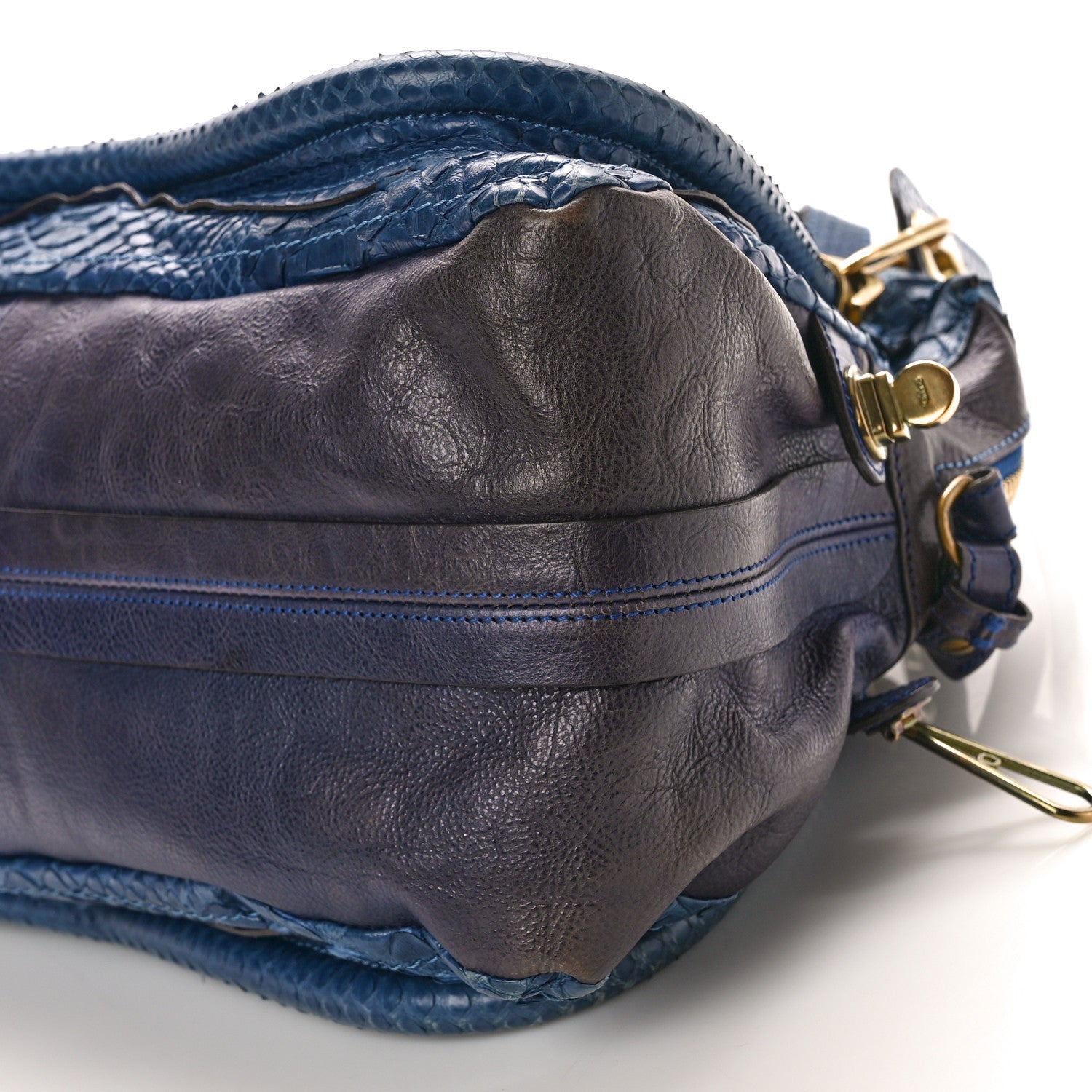 Chloe Snakeskin Medium Paraty Navy 10 of 15