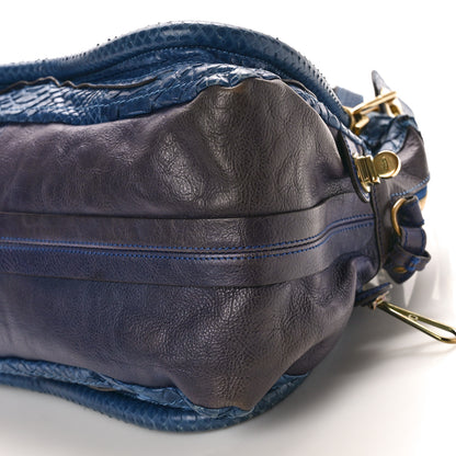 Chloe Snakeskin Medium Paraty Navy 10 of 15