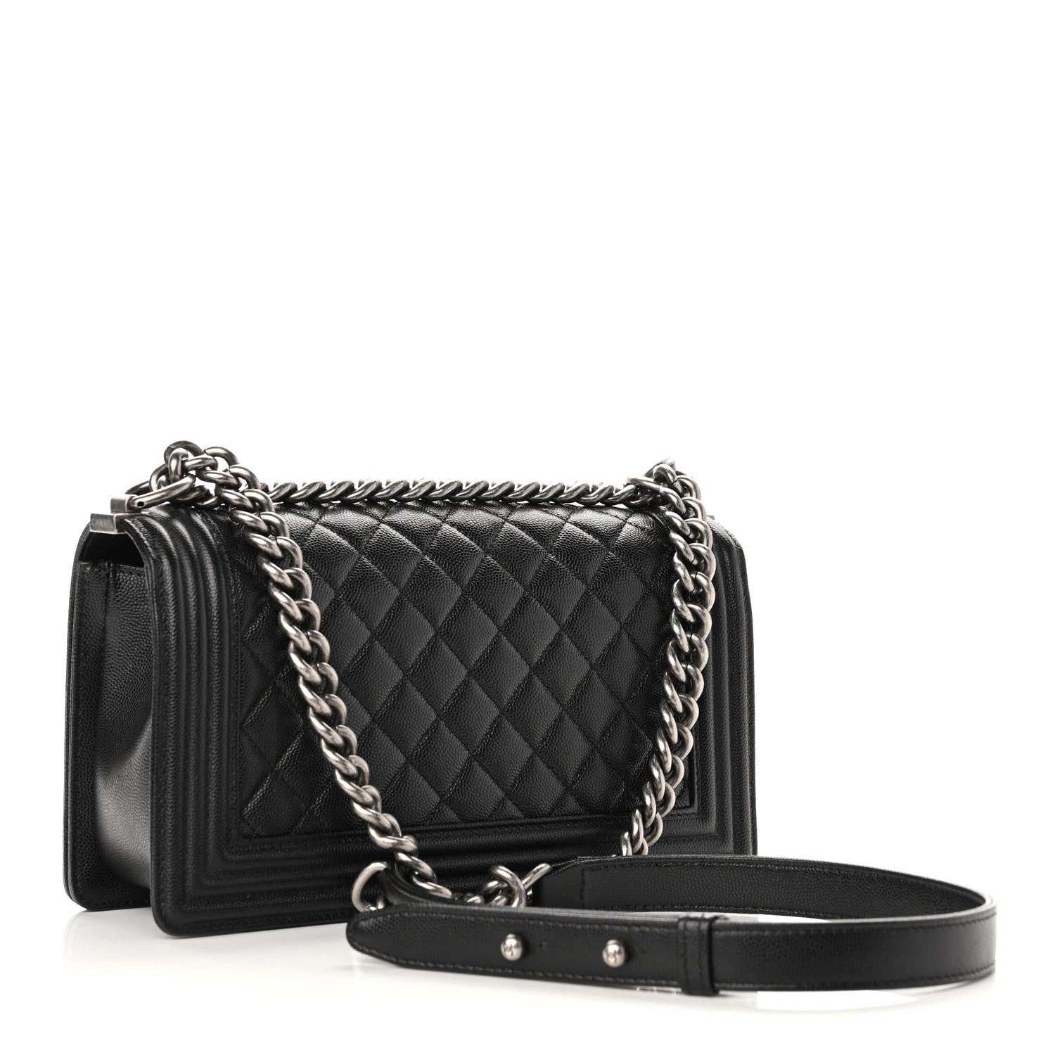 Chanel Caviar Quilted Medium Boy Flap Black 3 of 11