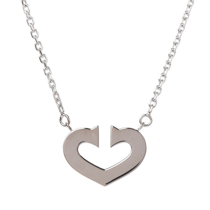 Cartier 18K White Gold Medium Hearts and Symbols Necklace 4 of 7