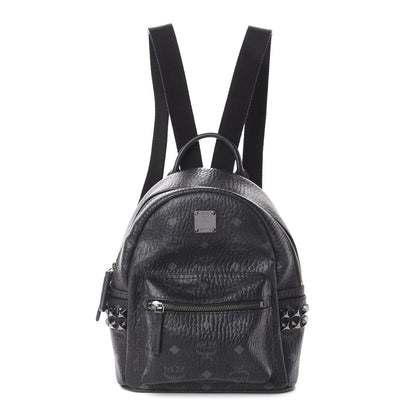 MCM Visetos Side Stud Mini Stark Backpack Black 1 of 8